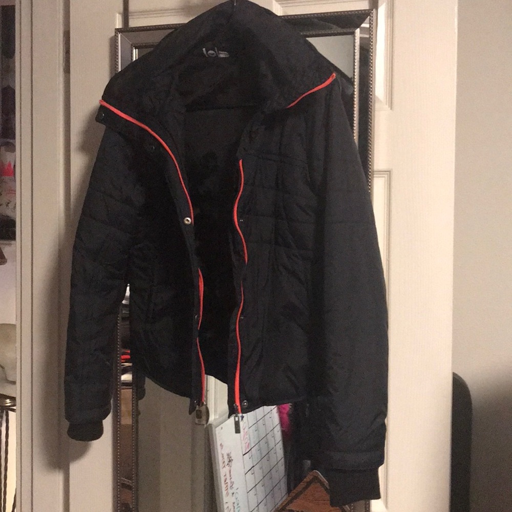 ROXY brand black Rain Coat with hood